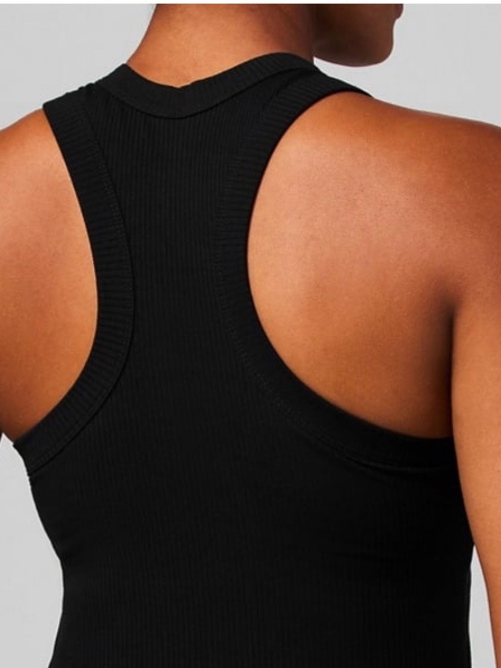 Fabletics High Neck Rib Built-In Bra Tank - Picture 4 of 8